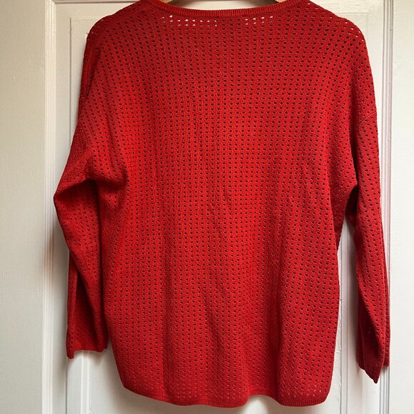 Ninety Clothing Co.  Red Light-weight Sweater - Small - Picture 3 of 4